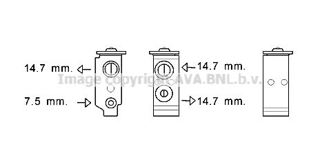 AVA QUALITY COOLING Izplešanās vārsts, Gaisa kond. sistēma HY1385